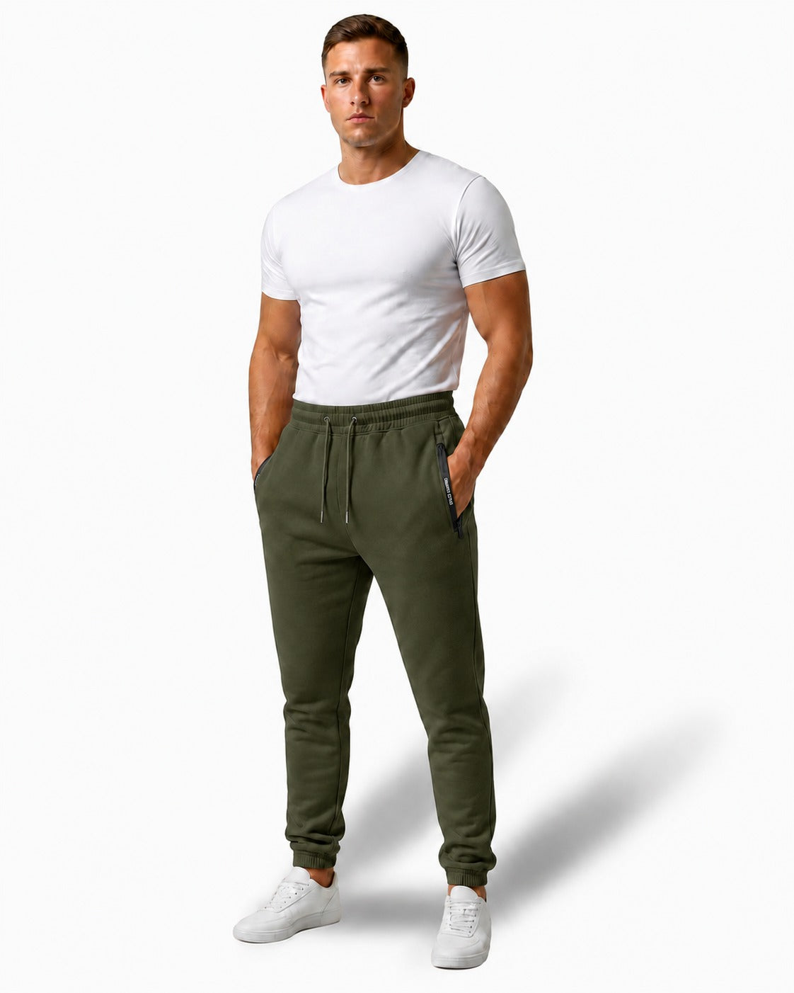 Jogger Cierre Engomado Verde Militar - vista 2
